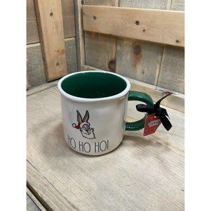 New Rae Dunn LOONEY TUNES Bugs Bunny Christmas HO HO HO Holiday Mug